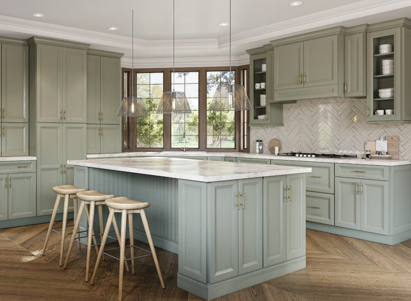 Sage Green Kitchen Cabinets - Riley & Higgs