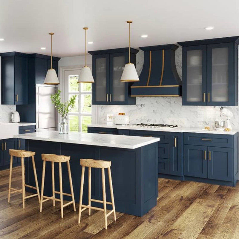 Navy Blue Shaker Kitchen Cabinets - Riley & Higgs