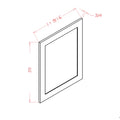 Classic White 11-1/2"W X 35"H Wall Decorative Door Panel
