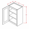 Classic White 12"W X 30"H Wall Cabinet