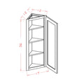 Classic White 12"W X 36"H Angle Wall Cabinet