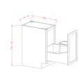 Honey Shaker 15" Full Height Door Base Cabinet w/ Single Trash Can Pullout
