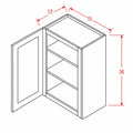 Sage Green 15"W X 36"H Wall Cabinet