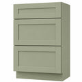 18 Inch Sage Green Shaker Vanity Drawer Base