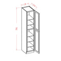 Honey Shaker 18"W X 96"H Wall Pantry