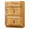 21 Inch Hickory Shaker Three Drawer Vanity Base Cabinet
