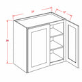 Sage Green 24"W X 36"H Wall Cabinet