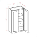 Honey Shaker 24"W X 42"H Wall Cabinet