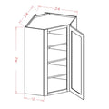 Classic White 24"W X 42"H Wall Diagonal Corner Cabinet
