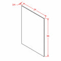 Classic White 24"W X 96"H Shelf Board