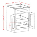 Classic White 24" Base Cabinet w/ 2 Rollout Shelves
