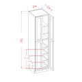 Honey Shaker 24"W X 96"H Utility Cabinet w/ 4 Rollout Trays