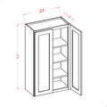 Honey Shaker 27"W X 42"H Wall Cabinet