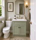 27 Inch Sage Green Shaker Vanity Sink Base