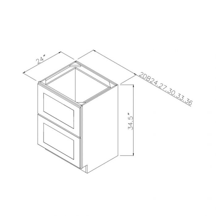 Natural Shaker 27" Two Drawer Base