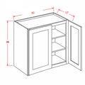 Honey Shaker 30"W X 36"H Wall Cabinet