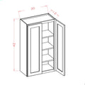 Honey Shaker 30"W X 42"H Wall Cabinet