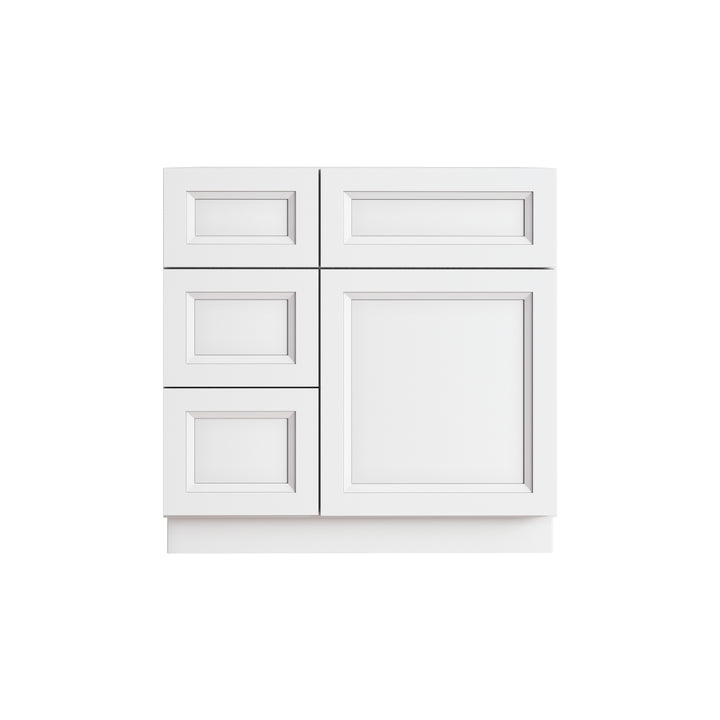 Classic White 30" Bathroom Vanity Combo w/ Drawers on Left