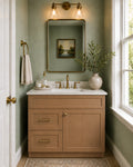 30 Inch Toffee Shaker Single Sink Bathroom Vanity with Drawers on the Left