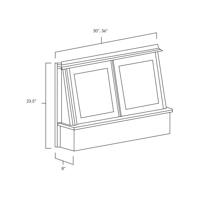 Sage Green Shaker 30" Range Hood Front