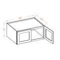 Honey Shaker 33"W X 18"H Wall Refrigerator Cabinet