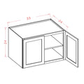 Honey Shaker 33"W X 24"H Wall Refrigerator Cabinet