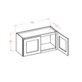 Classic White 36"W X 18"H Wall Cabinet