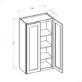 Honey Shaker 36"W X 42"H Wall Cabinet