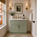 36 Inch Sage Green Shaker Vanity Sink Base
