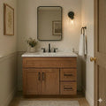 36 Inch Toffee Shaker Single Sink Bathroom Vanity with Drawers on the Right