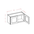 Honey Shaker 36"W X 12"H Wall Cabinet