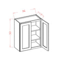 Classic White 36"W X 30"H Wall Cabinet
