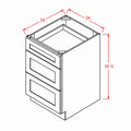 Sage Green 24" 2-Drawer Base Cabinet