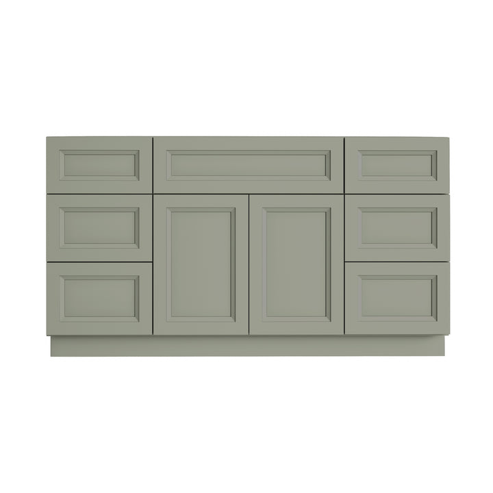 Sage Green 60" Bathroom Vanity Combo w/ Drawers