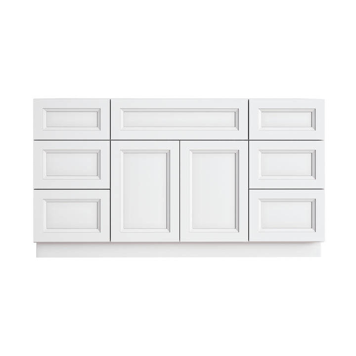 Classic White 60" Bathroom Vanity Combo w/ Drawers