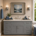 54 Inch Grey Shaker Bathroom Vanity Combo w/ Drawers