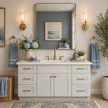 60 Inch Dove Shaker Bathroom Vanity Combo w/ Drawers