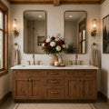 60 Inch Rustic Shaker Double Sink Bathroom Vanity with Drawers