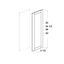 White Slim Shaker 5 1/2 X 41 Filler Overlay