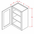 Classic White 9"W X 30"H Wall Cabinet