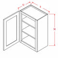 Classic White 9"W X 36"H Wall Cabinet
