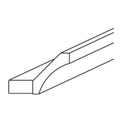 Toffee Stained Cove Crown Molding  3-5/8"H x 3-1/2"D