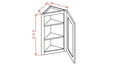 Natural Shaker 12" x 36" Wall End Angle Cabinet