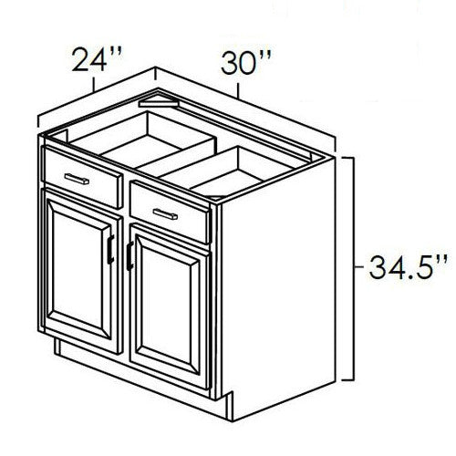 Natural Shaker 30" Base Cabinet