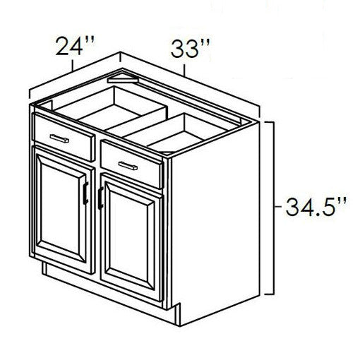 Natural Shaker 33" Base Cabinet