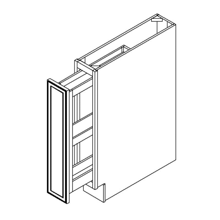 Toffee Shaker 12" Spice Rack/Pull Out Base Cabinet