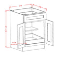Classic White 24" Base Cabinet w/ 1 Rollout Shelf