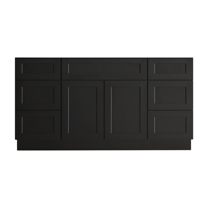 Black Shaker 48" Vanity Combo w/ Drawers