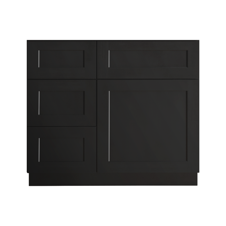 Black Shaker 30" Vanity Combo w/ Drawers on Left