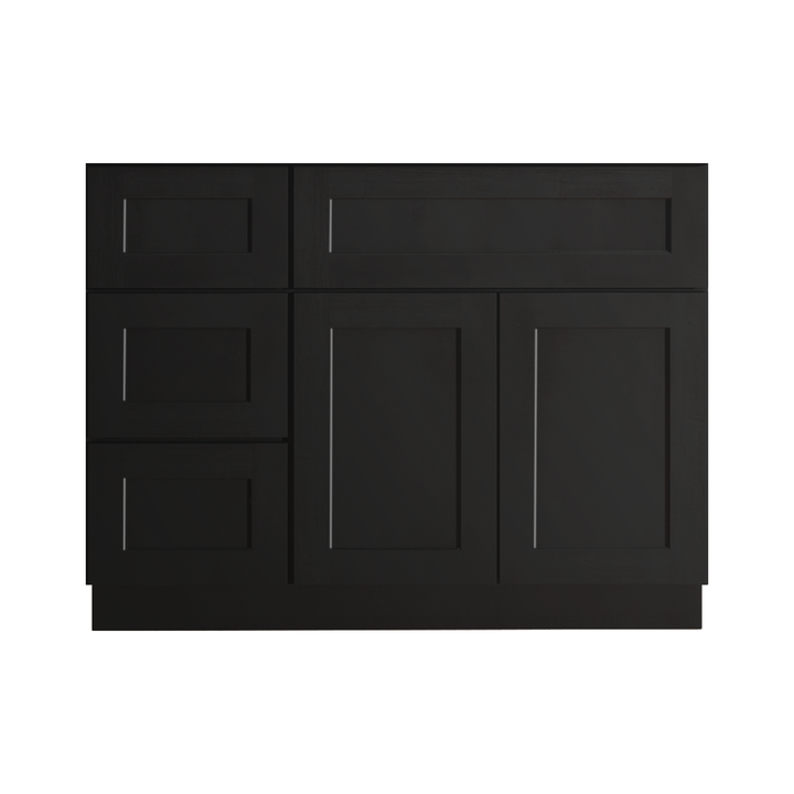 Black Shaker 36" Vanity Combo w/ Drawers on Left